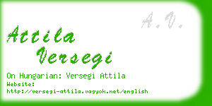 attila versegi business card